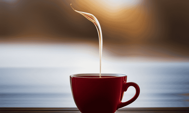 An image showcasing a rich, warm-toned cup of Rooibos tea