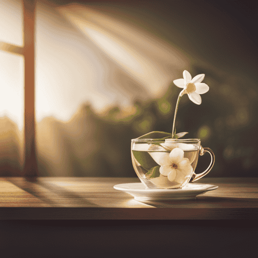 An image that captures the delicate essence of jasmine flower tea