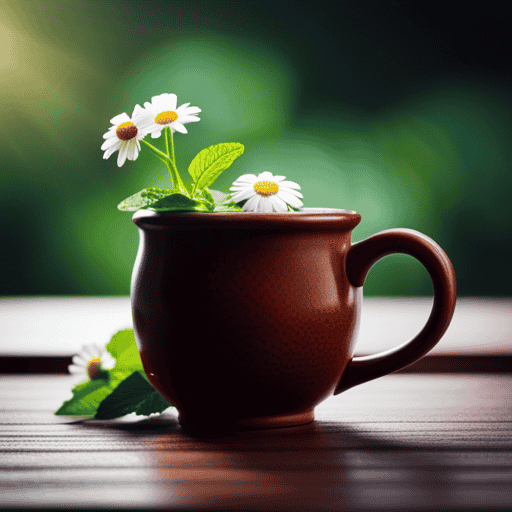 An image showcasing the soothing qualities of herbal tea for the large intestine