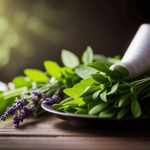 An image showcasing a vibrant assortment of fresh herbs, including fragrant lavender, soothing chamomile flowers, zesty lemon verbena leaves, and invigorating peppermint, inviting readers to explore the world of herbal tea
