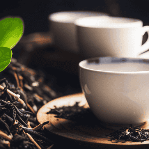 An image showcasing a variety of teacups, each filled with vibrant green, rich black, delicate white, and fragrant herbal tea