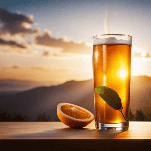 An image showcasing a vibrant glass filled with Herbalife's Herbal Tea Concentrate