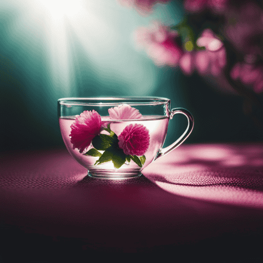 An image that showcases the delicate beauty of Nullein Flower Tea: a crystal-clear glass teacup, filled to the brim with vibrant, blooming flowers