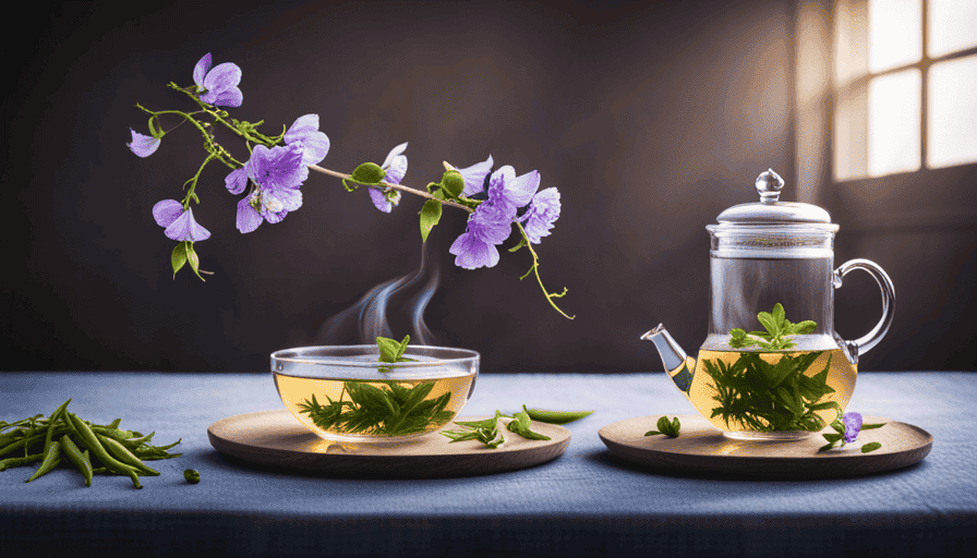 An image that captures the vibrant essence of pea flower tea
