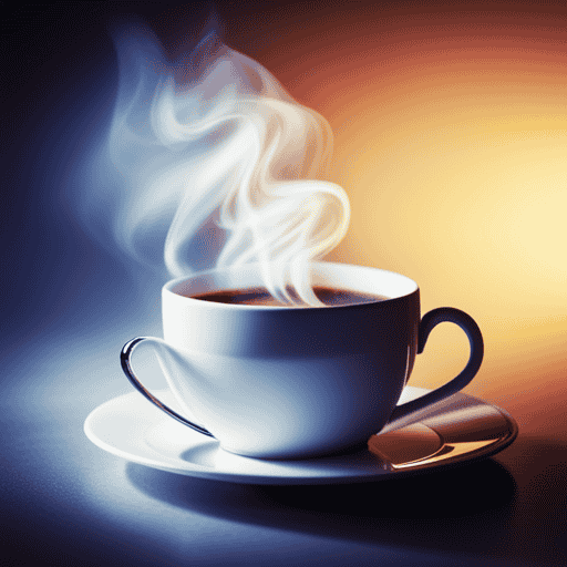 An image showcasing a steaming cup of rich, golden Postum Coffee, gently emitting aromatic swirls of warmth