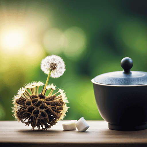 An image featuring a serene, verdant backdrop with a steaming cup of herbal tea made from kidney-supporting herbs like dandelion, nettle, and marshmallow root, showcasing the soothing and rejuvenating qualities for kidney health