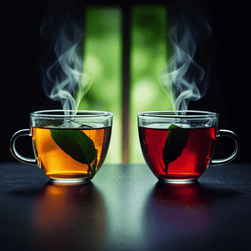An image showcasing two steaming cups of tea side by side