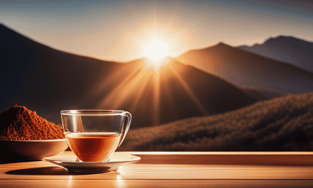 An image that vividly captures the essence of rooibos tea's pH level