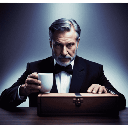 An image showcasing a doctor gently declining a cup of herbal tea, emphasizing their professional authority