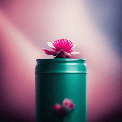 An image showcasing the iconic Arizona Green Tea can, focusing on the intricate and vibrant blossom that adorns it