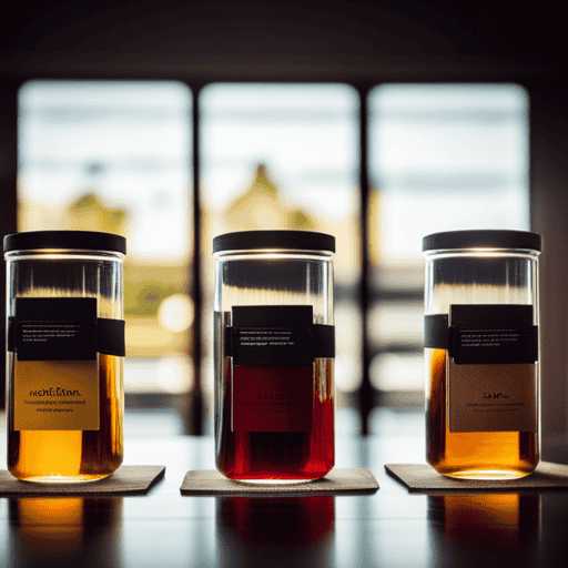 An image showcasing a vibrant Starbucks display of herbal teas