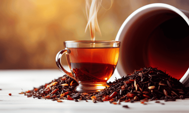 An image showcasing a vibrant cup of rooibos tea, brimming with antioxidants, vitamins, and minerals