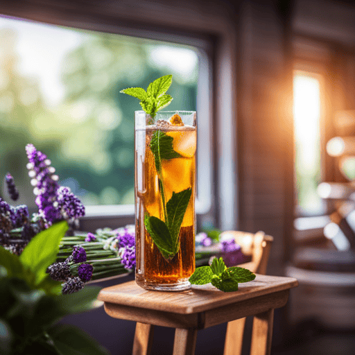 An image capturing the essence of herbal iced tea