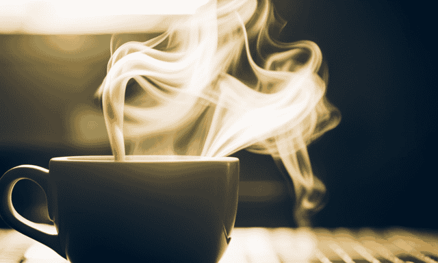 An image showcasing a steaming cup of oolong tea, perfectly brewed at the ideal temperature