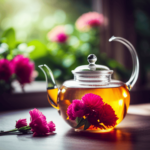 An image showcasing the delicate beauty of flower tea