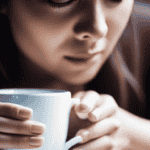 E image of a woman in a cozy corner, surrounded by soft morning light