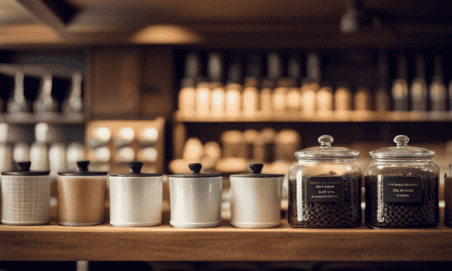 An image showcasing a tranquil tea shop in the heart of the UK, with shelves adorned by neatly arranged canisters of aromatic oolong tea from around the world, inviting tea enthusiasts to explore the depth of flavors