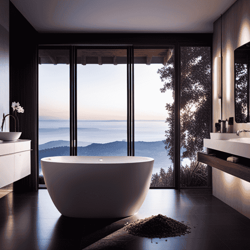 An image showcasing a serene, sunlit bathroom with a luxurious bathtub filled to the brim with a fragrant blend of chamomile, lavender, and rose petals, inviting readers to explore the benefits of each herbal tea