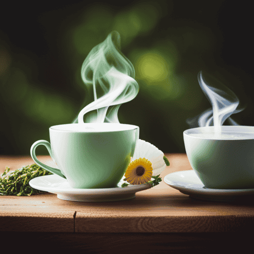 An image showcasing three teacups filled with steaming herbal brews