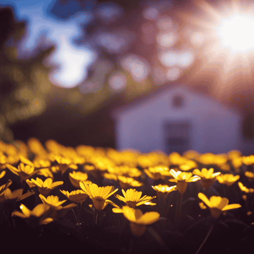 An image showcasing a serene, sun-kissed garden in San Antonio, Texas