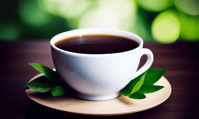 An image showcasing a vibrant teacup filled with aromatic oolong tea, steam gently rising, surrounded by lush green tea leaves, symbolizing the health benefits of oolong tea