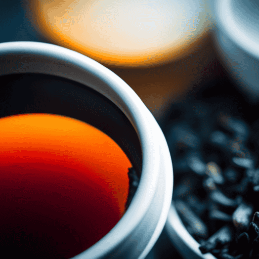 an image showcasing a vibrant assortment of freshly brewed black tea