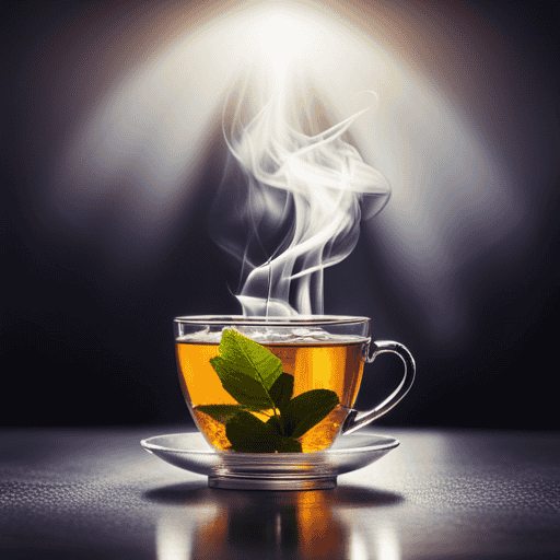 An image of a steaming cup of herbal tea left to cool, emitting a pungent odor