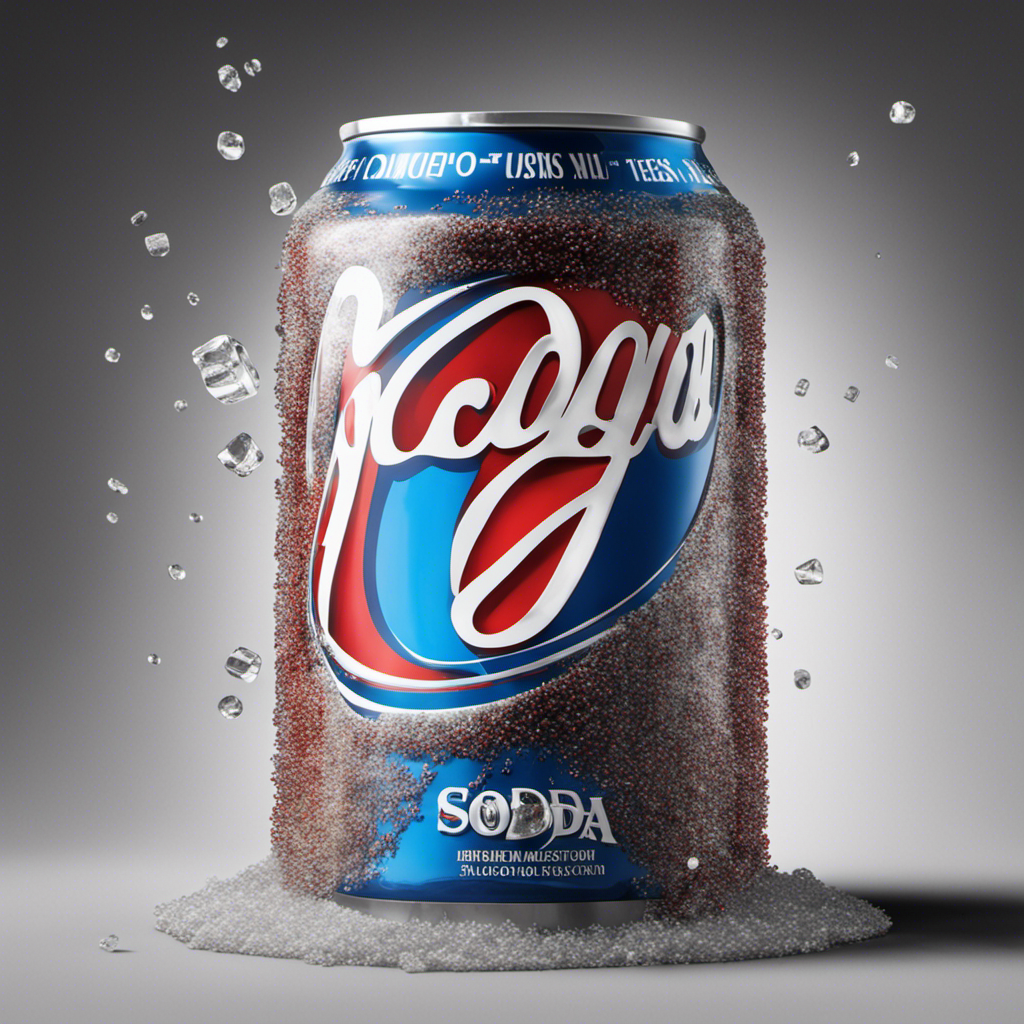 An image that visually represents the shocking amount of sugar in a 12 oz can of soda