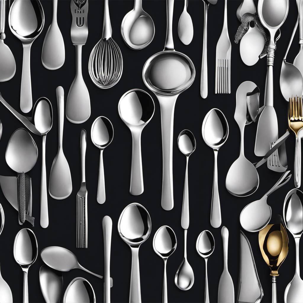An image illustrating 17 tablespoons and 13 teaspoons combined, showcasing a precise measurement of the two using a measuring spoon set, with each spoon filled to the brim