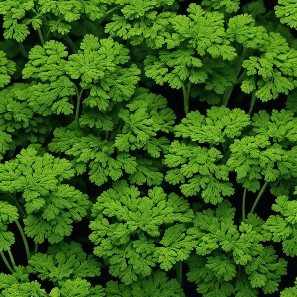 An image capturing the transformation of 4 fresh teaspoons of vibrant green parsley into its dried counterpart