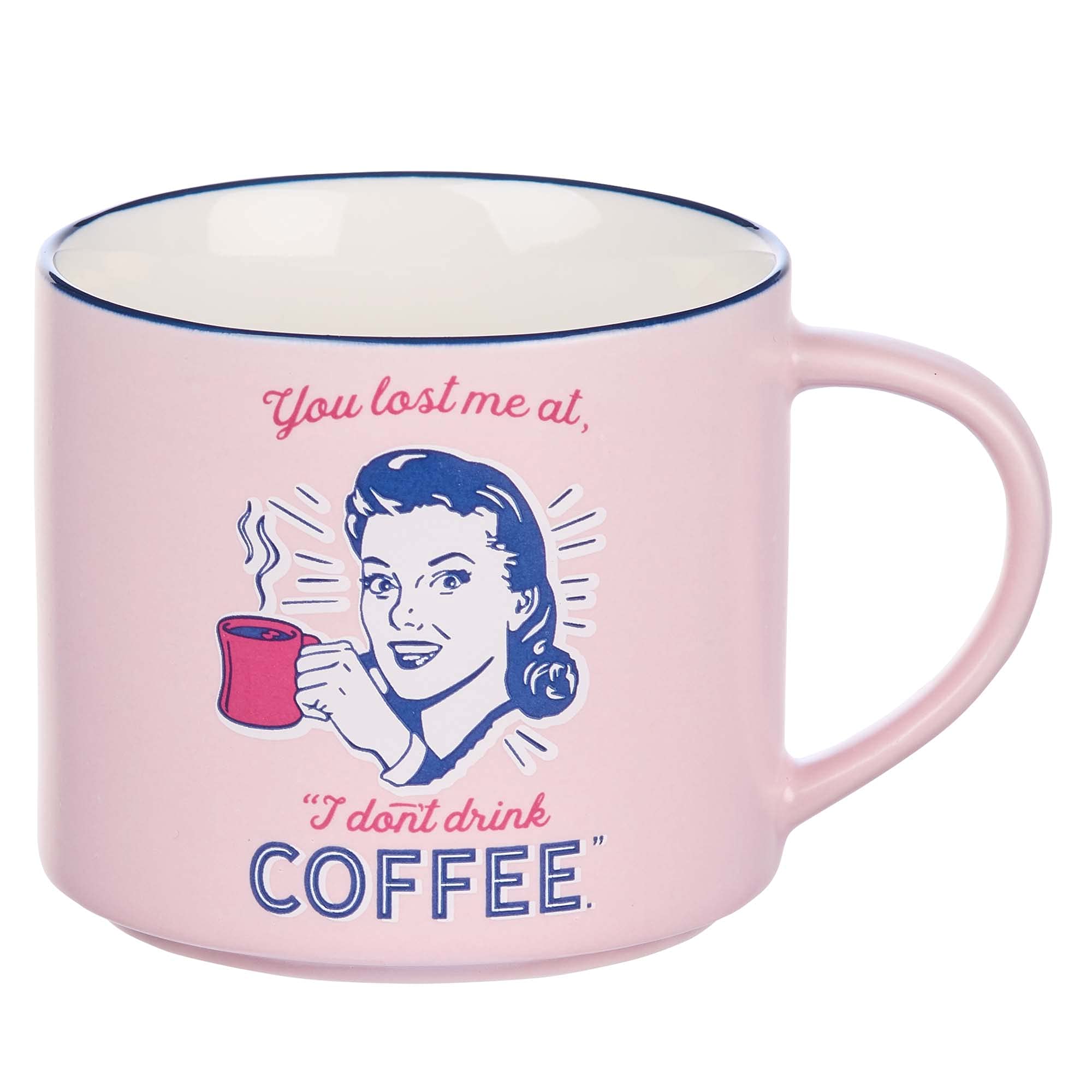 Bless Your Soul Large Pink Coffee Mug You Lost Me At No Coffee