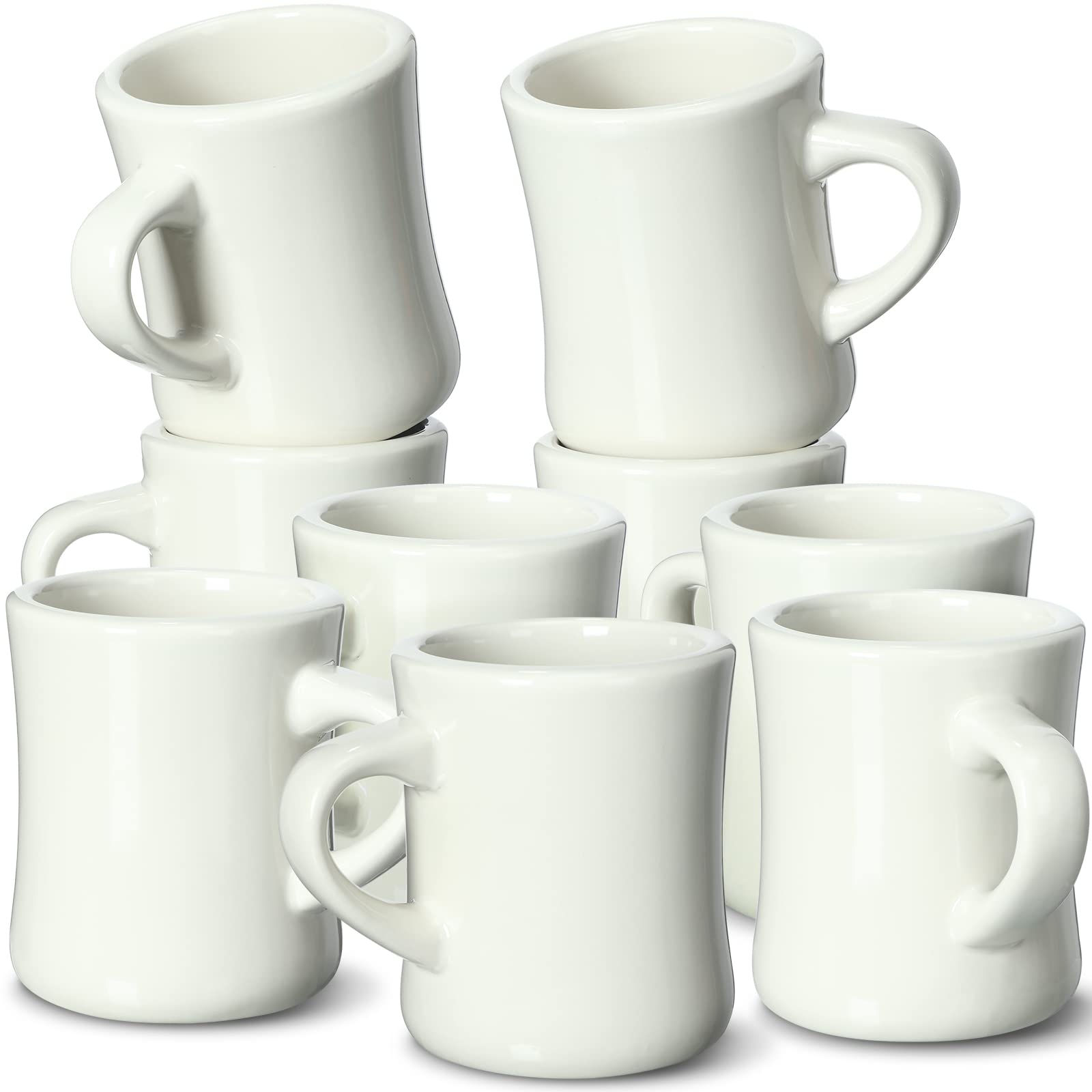 Set of 9 Diner Coffee Mugs