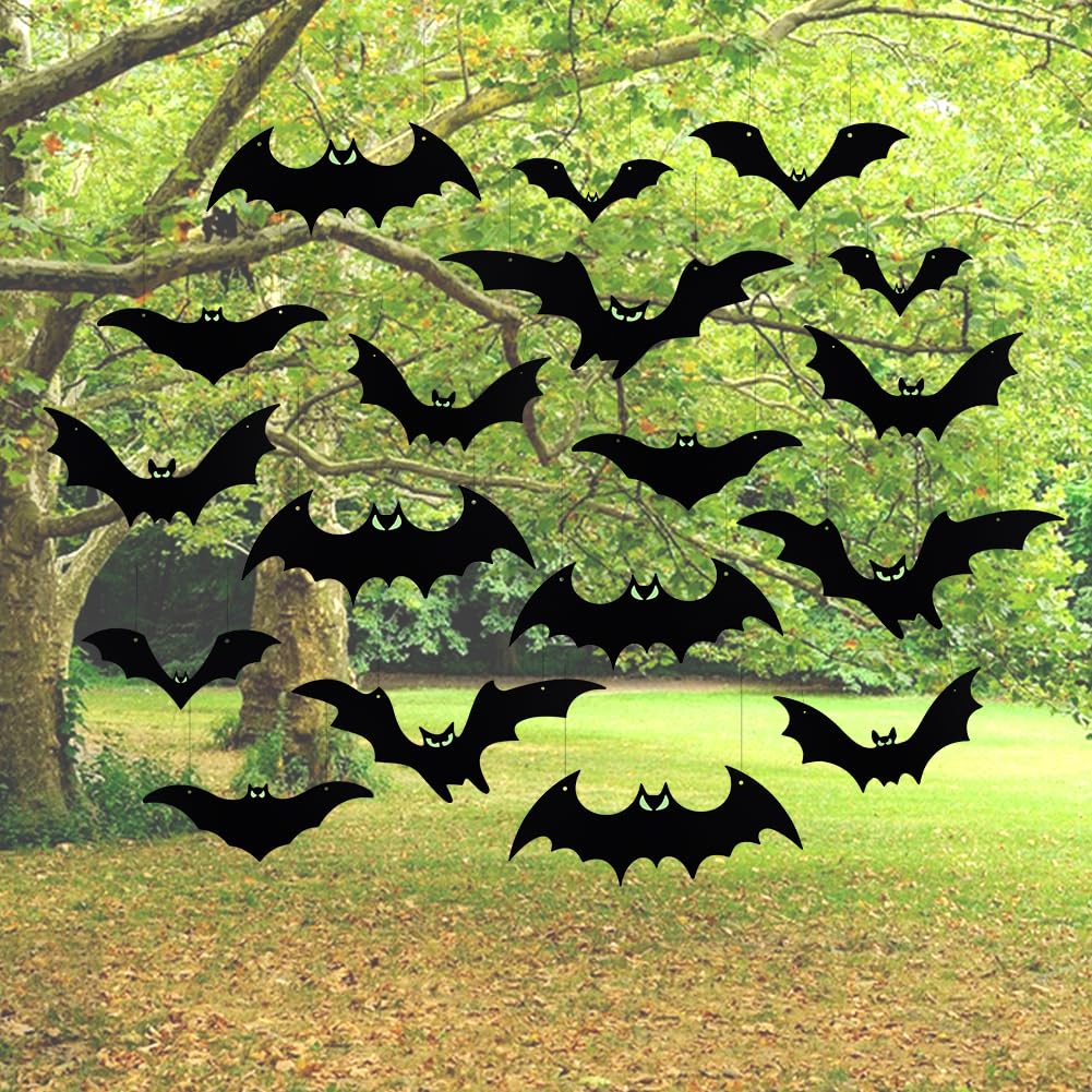 LCHUANG Hanging Bats Halloween Decorations Outdoor