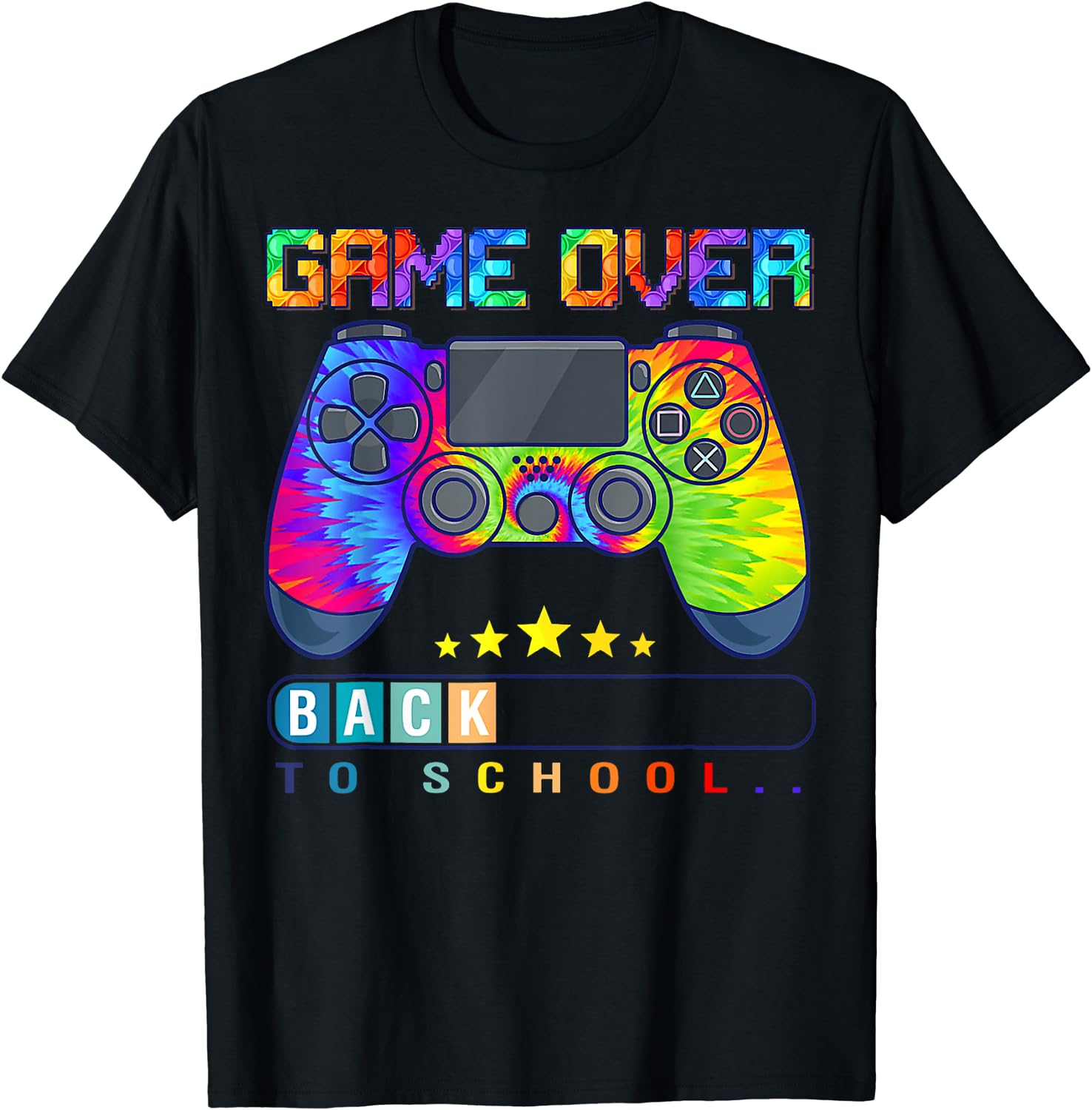 Game Over Back To School Shirt Funny Kids First Day School T-Shirt