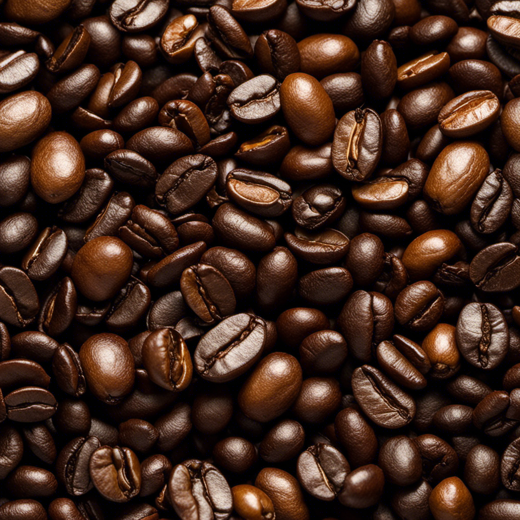 An image showcasing two coffee beans side by side, one raw and the other roasted to perfection