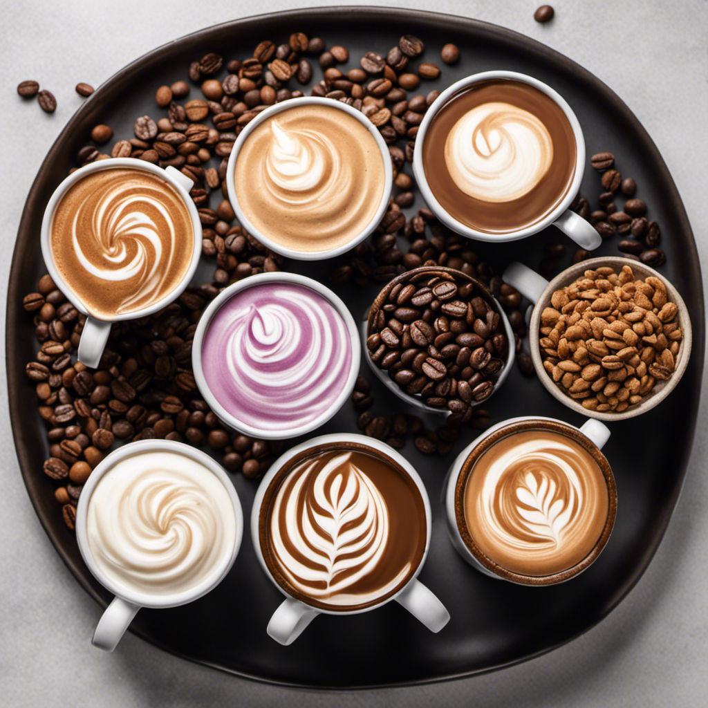 An image showcasing a variety of vegan coffee creamers
