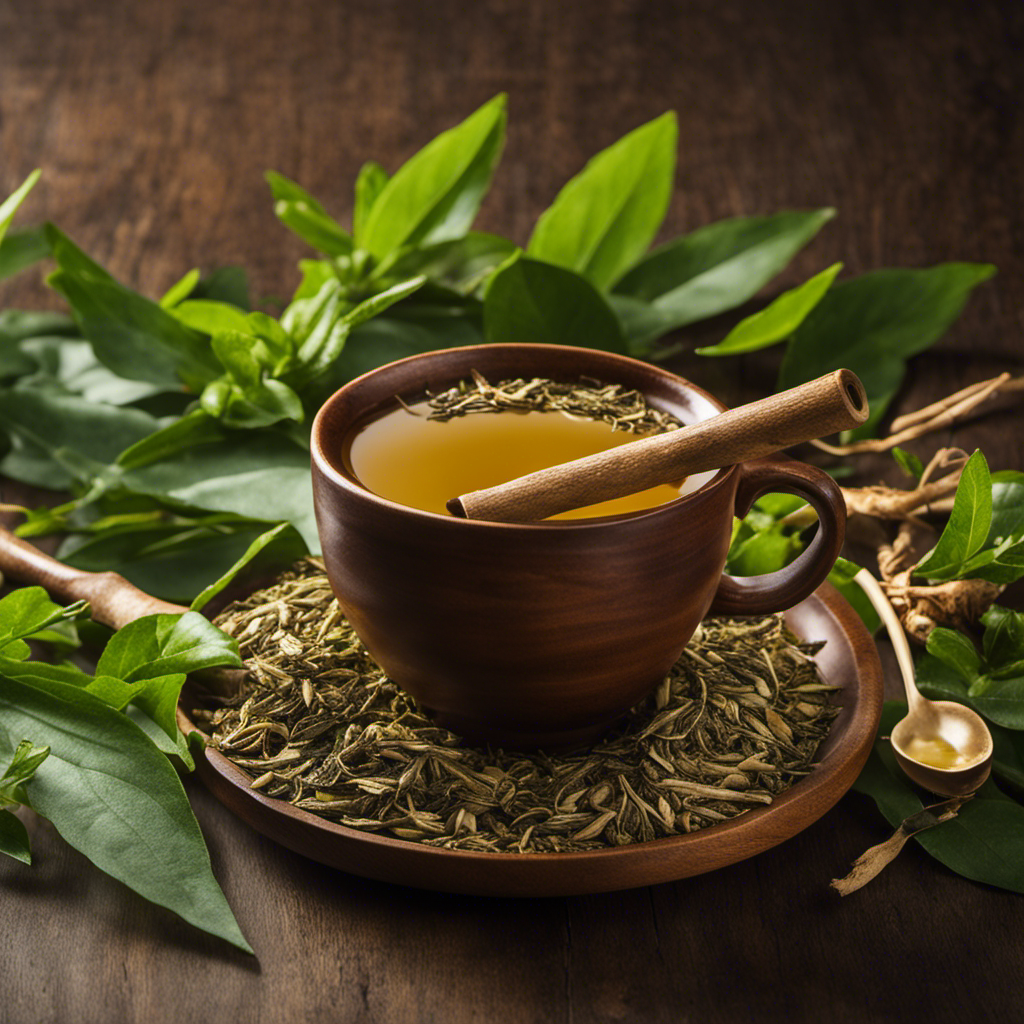 A vibrant image capturing the essence of ginseng and yerba mate, showcasing their health benefits