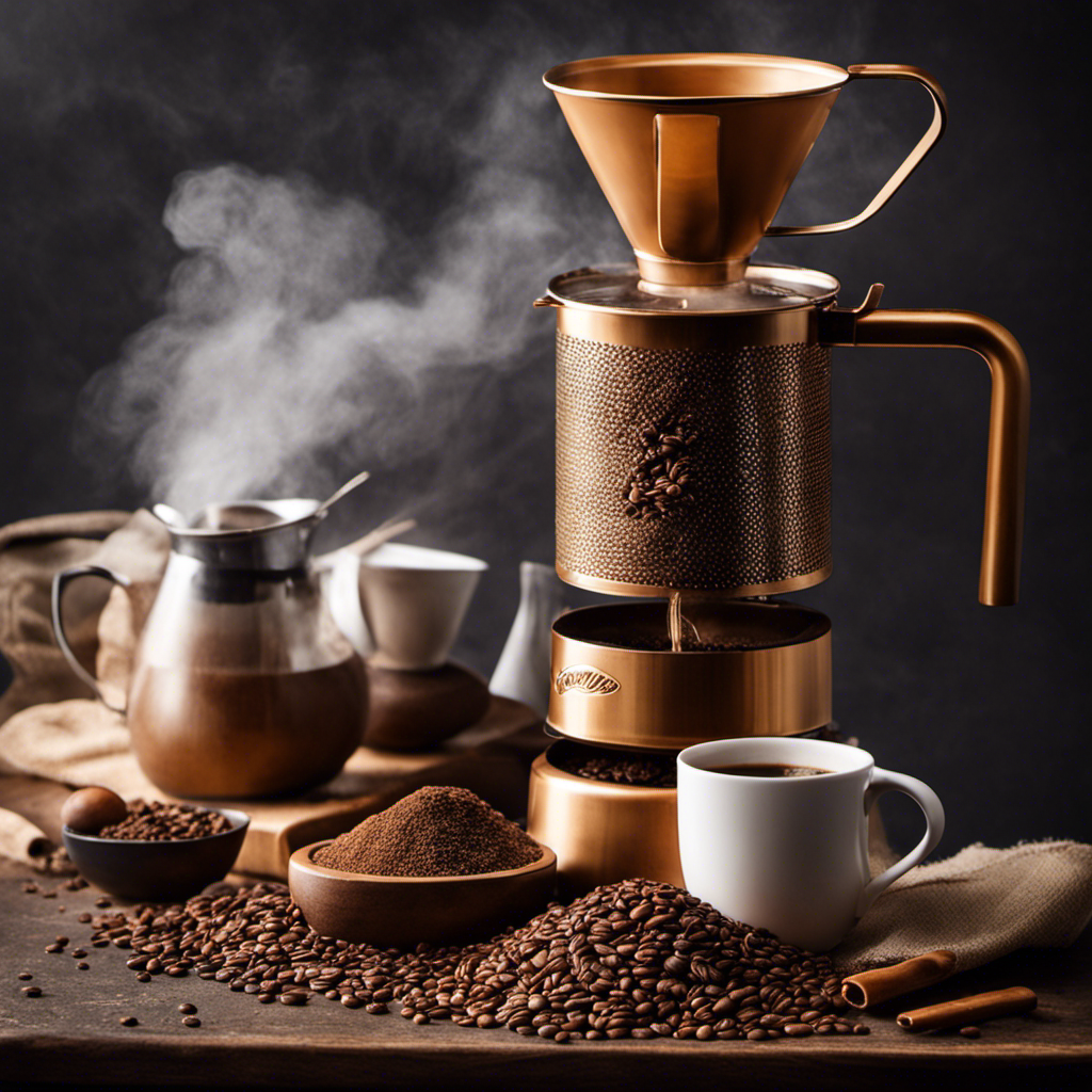 An image capturing the process of brewing a rich, aromatic instant coffee substitute