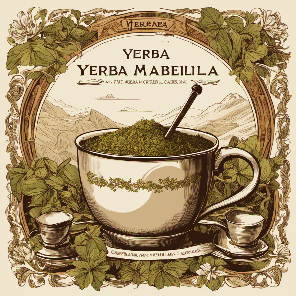 An image showcasing a cup filled with yerba mate, adorned with a bombilla