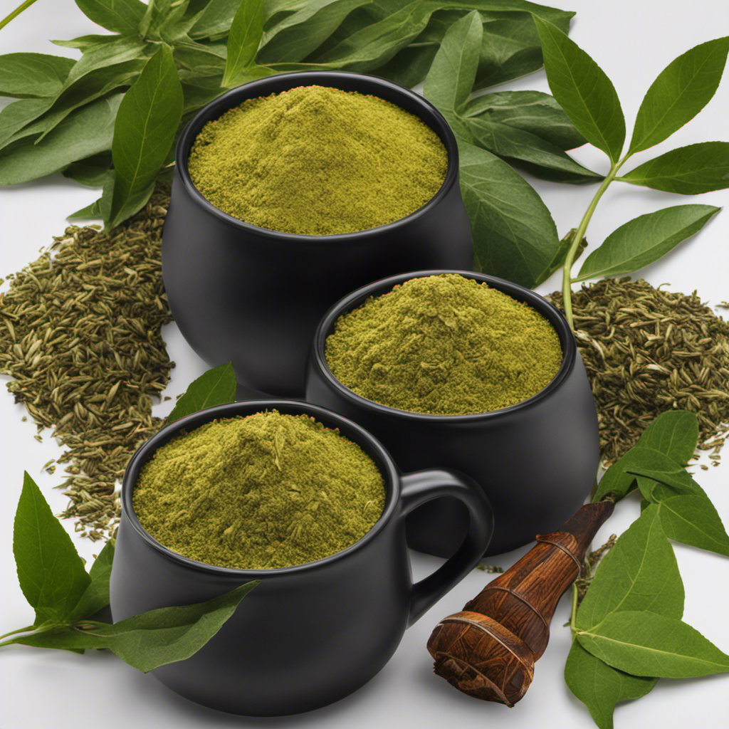 An image showcasing two cups of yerba mate side by side - one filled with vibrant, organically grown leaves, and the other with dull, conventional leaves