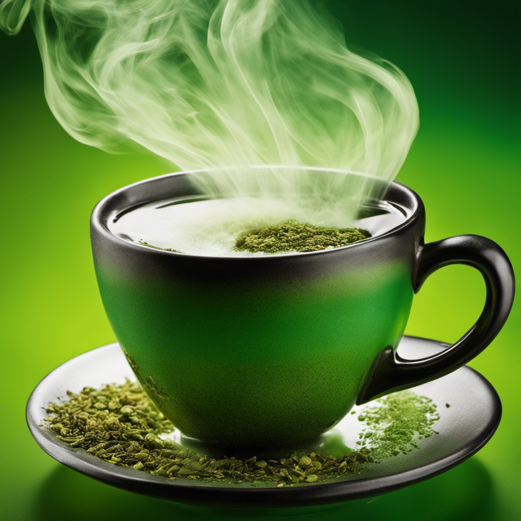 An image featuring a close-up of a steaming cup of yerba mate tea