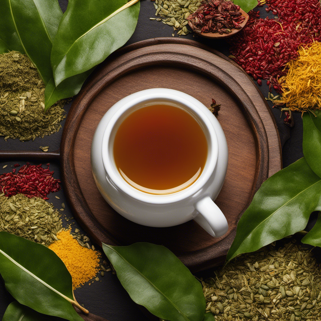 An image showcasing a vibrant, overflowing cup of Yachak Organic Yerba Mate, exuding an invigorating aroma