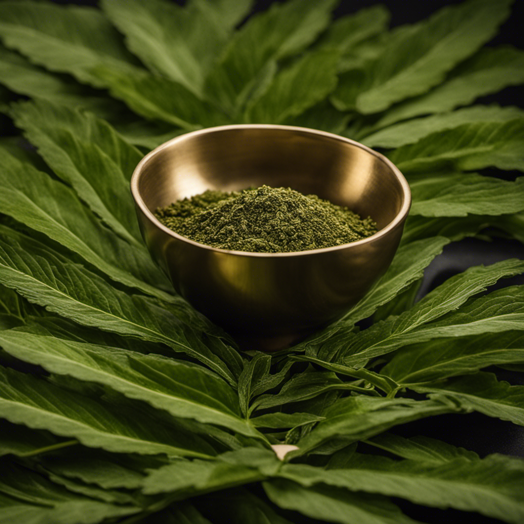 An image showcasing a precise measurement of 3 grams of yerba mate leaf and stem, beautifully arranged on a scale, highlighting its rich green color and textured composition