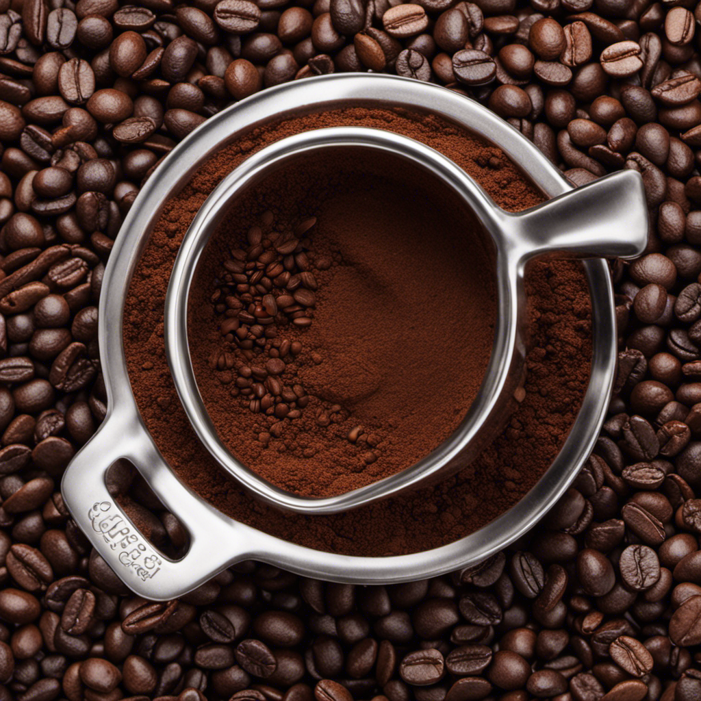 An image featuring a half-filled measuring cup with raw cacao powder, showcasing its rich, dark brown color and fine texture