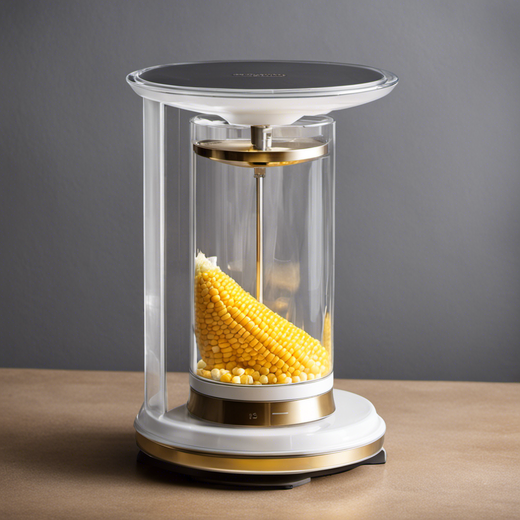 An image showcasing a digital scale with a transparent container holding exactly 4 teaspoons of corn starch, beautifully illustrating the weight