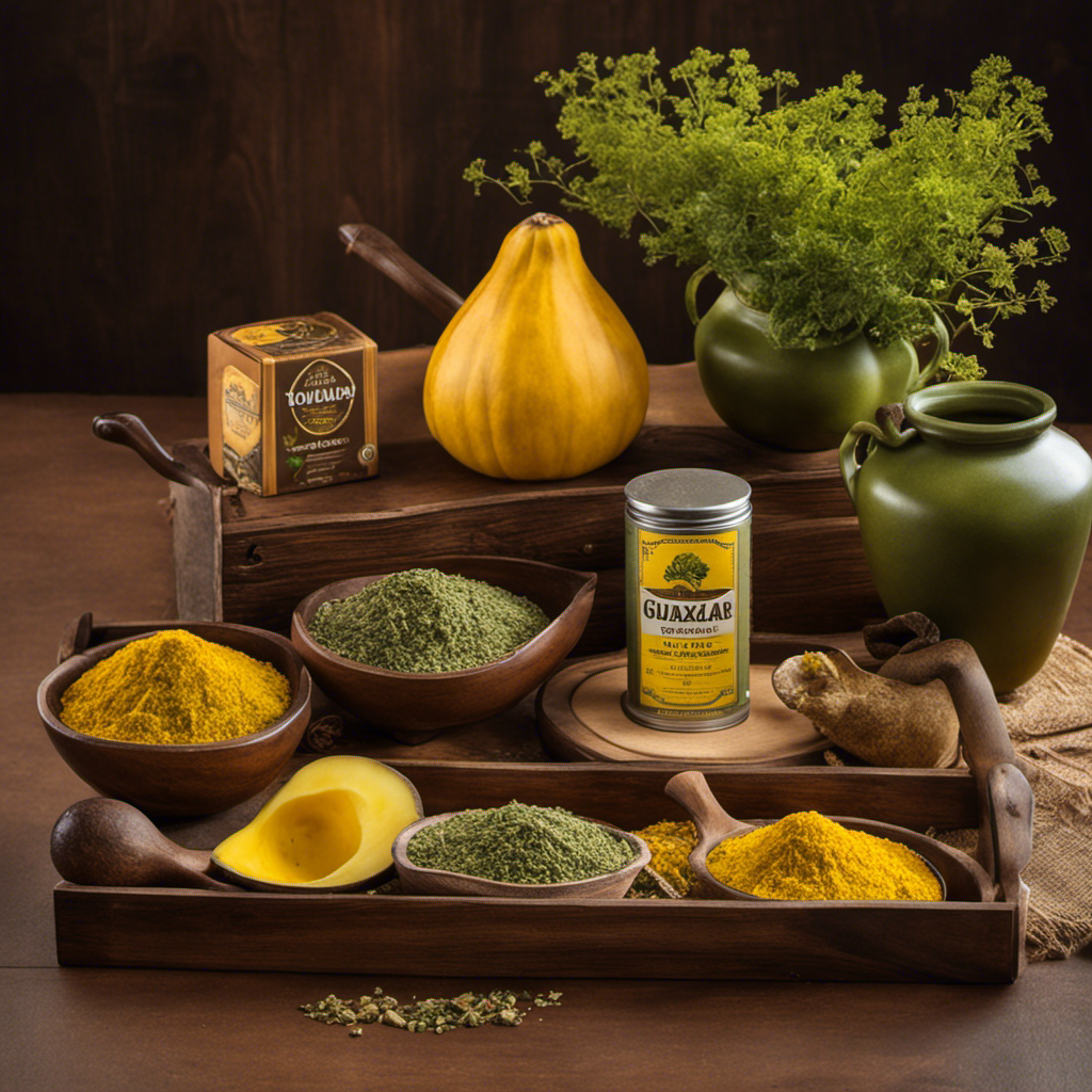 An image showcasing a rustic wooden table with a tray holding a gourd filled with steaming Guayaki Yerba Mate