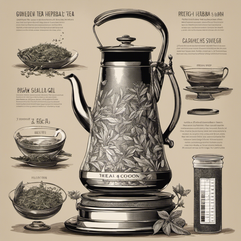 An image capturing the process of measuring the perfect amount of dried herbal tea for a half-gallon brew