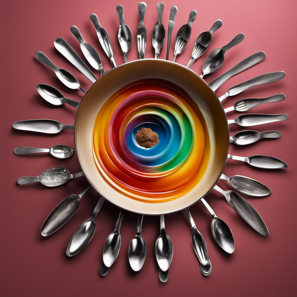 An image showcasing a vibrant kitchen scene with a tube of anchovy paste squeezed onto a spoon