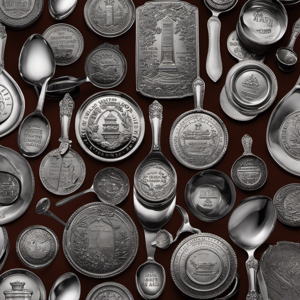 An image that showcases a collection of precisely measured teaspoons and a corresponding stack of ounces, visually representing the conversion between the two
