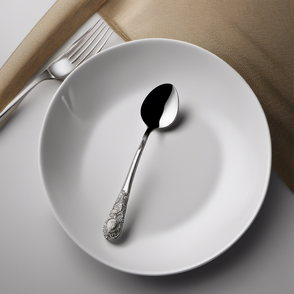 An image that showcases a small, delicate teaspoon filled with precisely measured 0